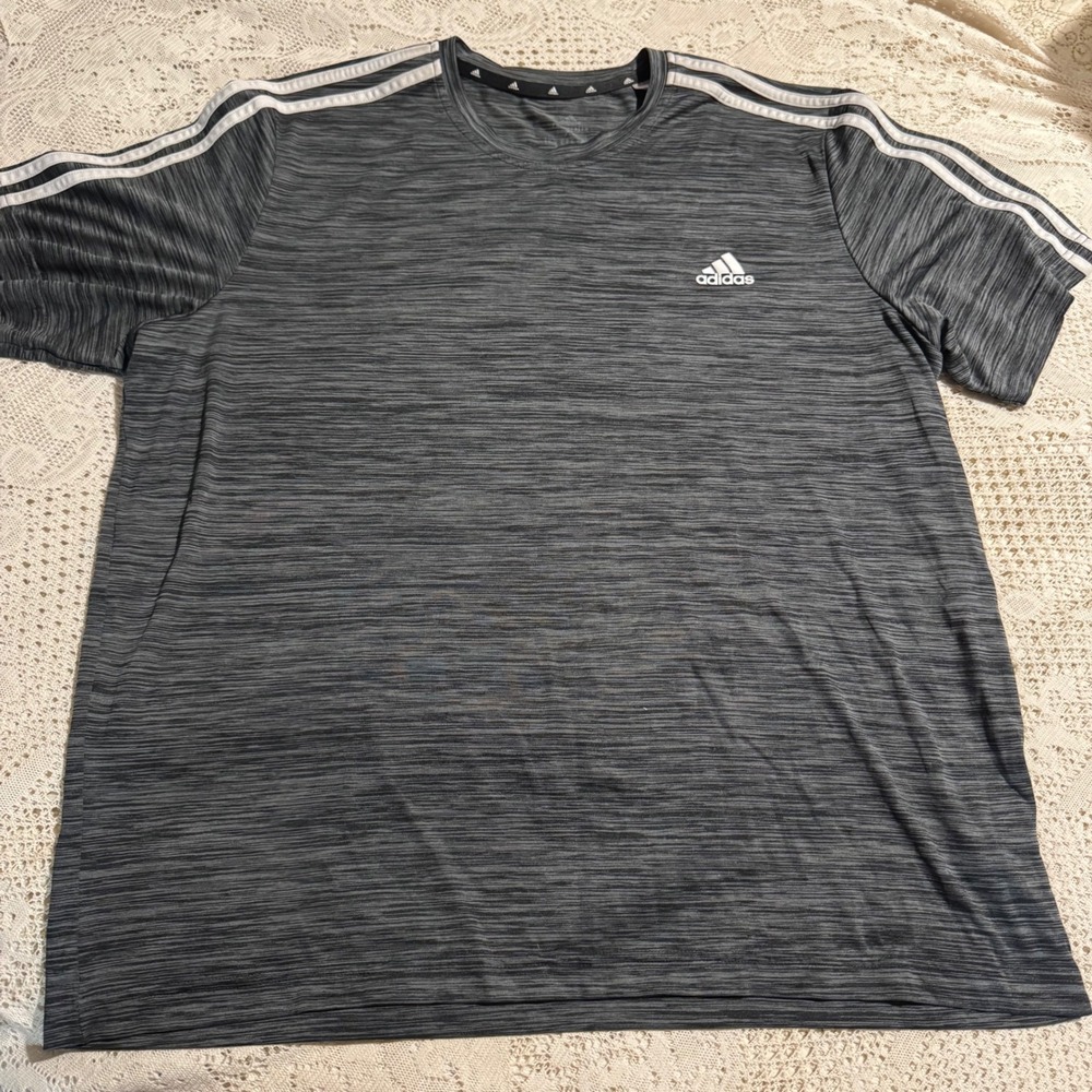 Adidas Men's Gray Heathered Primegreen‎ Aeroready TShirt XL Athletic Training